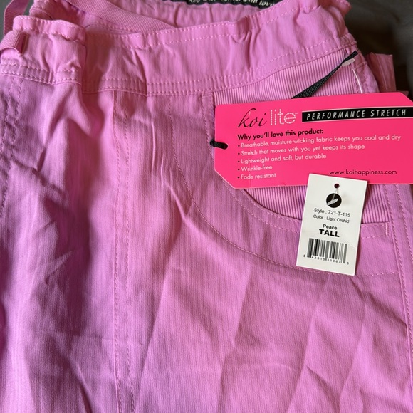 Koi Lite Pink Performance Stretch Scrub Pants - Picture 7 of 7